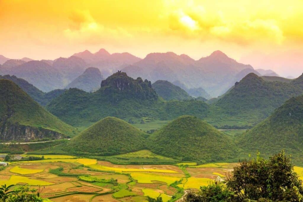 Cảnh quan thiên nhiên đẹp như một bức tranh tại Hà Giang.